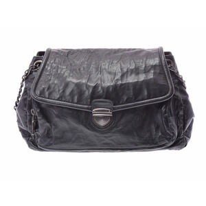 Prada Chain Shoulder Bag Black Leather Card